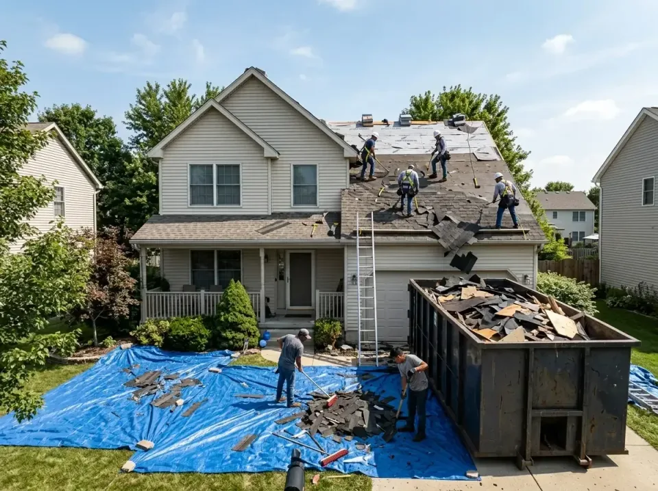 roof-replacement-debris-remova-004 — frequently asked questions, Cheapest Dumpster Rentals in Gillespie, IL